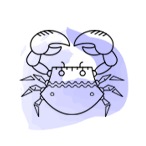 Cancer zodiac sign symbol