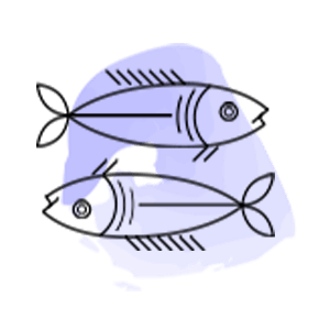 Pisces zodiac sign symbol