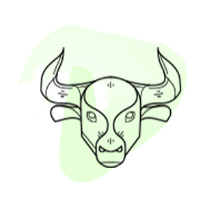 Taurus zodiac sign symbol